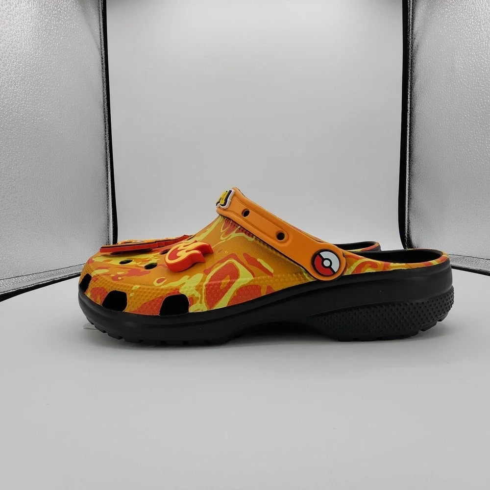 Crocs Pokemon Charizard Classic Clogs Mens 9 Womens 11 Orange‎ Black NEW in Box